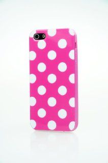 Protective Pink and White Polka Dot Ball Hard Back Case Cover for Apple iPhone 5 5th Cell Phones & Accessories