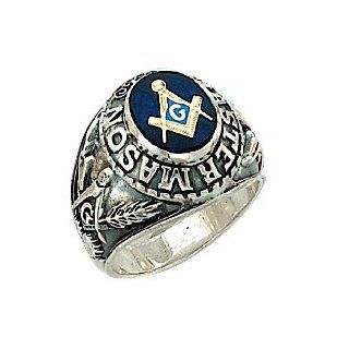 Sterling Silver Masonic Ring Signet Rings Jewelry