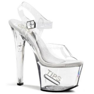 Pleaser Women's Tipjar 708 2/C/M Ankle Strap Sandal Shoes