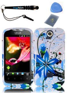 IMAGITOUCH(TM) 4 Item Combo Huawei myTouch Q 2 U8730 (T Mobile) Hard Case Phone Cover Protector Faceplate with Graphics Design   Blue Splash (Stylus pen, ESD Shield bag, Pry Tool, Phone Cover) Cell Phones & Accessories