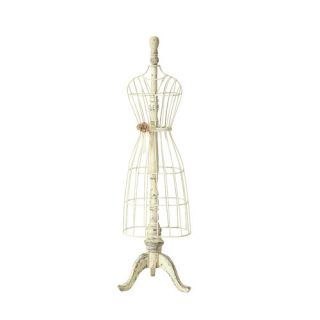 Wonderland Fabric Wrapped Wire Mannequin on Wood Stand