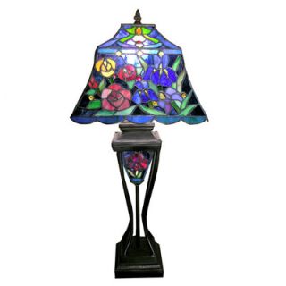 Warehouse of Tiffany Floral Table Lamp with Lighted Base