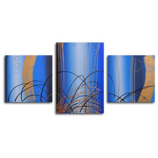 My Art Outlet Hand Painted Bubbling Up 3 Piece Canvas Art Set