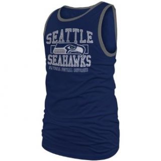 Seattle Seahawks   Mens Tilldawn Premium Tank Top Small Dark Blue Clothing