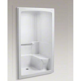 Barrier Free Shower Module with Seat On Right , 52 X 37 1/2 X 84