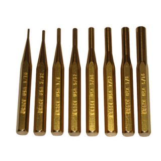 Grace USA tools Gun Care 8 Piece Brass Pin Punch Set