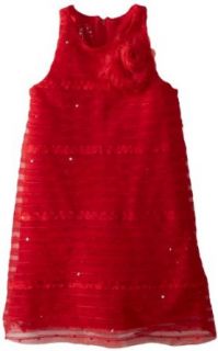 Pippa & Julie Girls 2 6X Ribbon Shift, Red, 6X Special Occasion Dresses Clothing