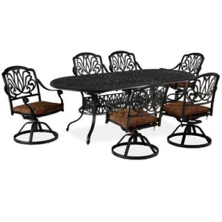 Home Styles Floral Blossom 7 Piece Dining Set with Cushions
