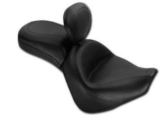 Mustang Vintage Style Wide Touring Seat with Driver Backrest for Honda 2010 2013 VTX1300 Interstate, Stareline and Sabre Models Automotive