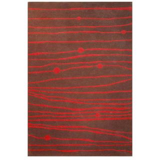 Acura Rugs Contempo Brown/Red Rug