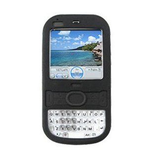BLACK SILICON SKIN Cover Case for Sprint Palm Centro 690   Flexible Soft Cell Phones & Accessories