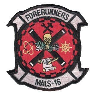 MALS 16 "Forerunners" Adhesive Back 4" Military Patch Automotive