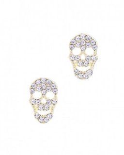Crystal Skull Earrings Jewelry