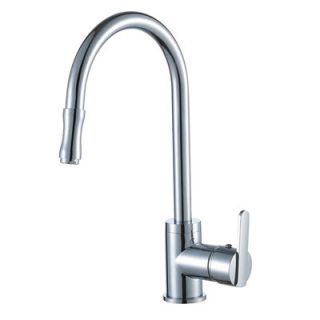 Yosemite Home Decor Single Handle Single Hole Kitchen Faucet with Pull