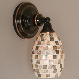 Toltec Lighting 1 Light Wall Sconce with Glass Shade