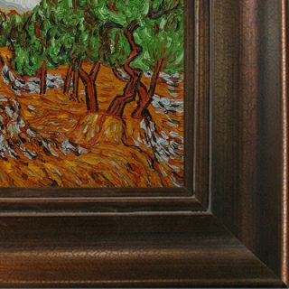 Tori Home Van Gogh Olive Trees with Yellow Sun and Sky Hand Painted