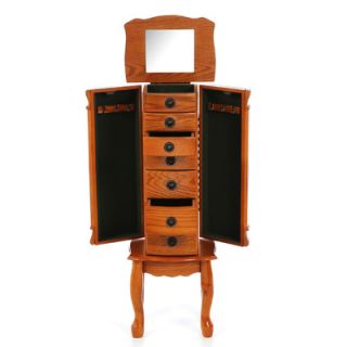 Wildon Home ® Wapato 37 Jewelry Armoire in Warm Oak