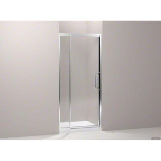 Semi Frameless Pivot Shower Door with 0.375 Thick Crystal Clear Glass