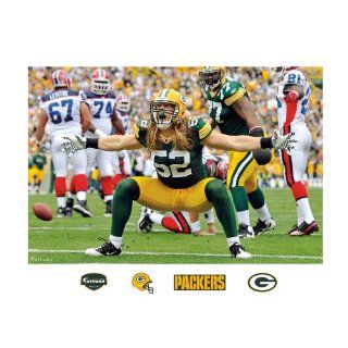 NFL Green Bay Packers Clay Matthews Mural Wall Graphic  Sports Fan Wall Banners  Sports & Outdoors