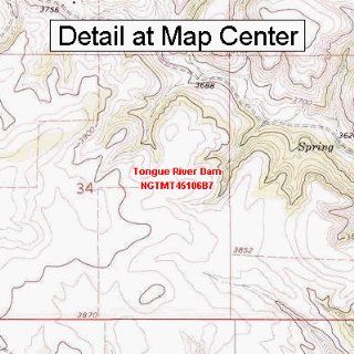 USGS Topographic Quadrangle Map   Tongue River Dam, Montana (Folded/Waterproof)  Outdoor Recreation Topographic Maps  Sports & Outdoors