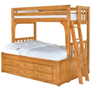 Convertible Twin over Full Six Drawer Bunk Bed