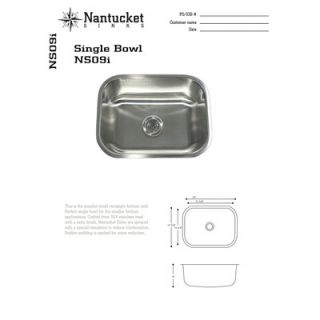 Nantucket Sinks 23 x 17.75 18 Gauge Rectangle Undermount Kitchen