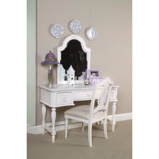 Vanity and mirror set Reflections collection Distressed antique white