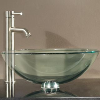 Tempered Glass Vessel Bathroom Sink
