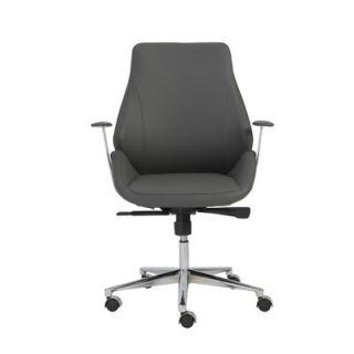 Eurostyle Bergen Low Back Leatherette Office Chair with Arms