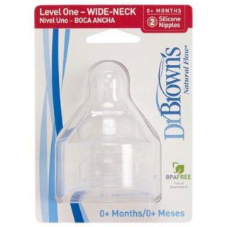 Dr. Browns Wide Neck Baby Bottle Nipple 2 Pack
