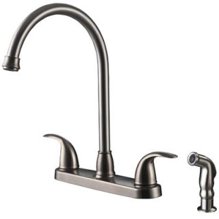 Ultra Faucets Two Handle Centerset Kitchen Faucet with Matching Side
