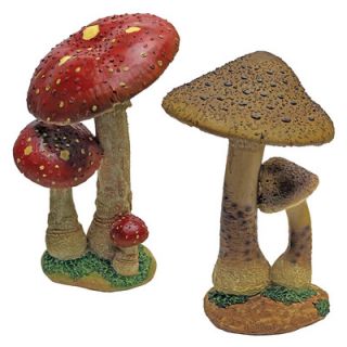 Design Toscano Mystic Forest Mushroom Statue (Set of 2)