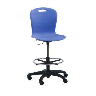 Height Adjustable Lab Stool with Backrest