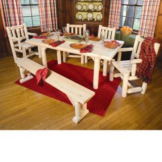 Rustic Natural Cedar Furniture Solid Top Dining Table