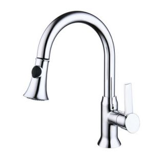 Yosemite Home Decor One Handle Single Hole Kitchen Faucet with Pull