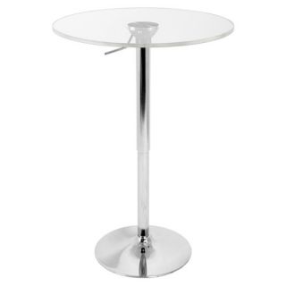 Adjustable Bar Table with Acrylic Top