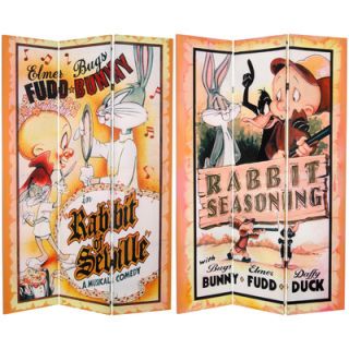 Oriental Furniture 71 Tall Double Sided Bugs Bunny 3 Panel Room