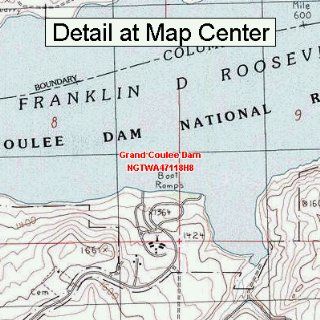 USGS Topographic Quadrangle Map   Grand Coulee Dam, Washington (Folded/Waterproof)  Outdoor Recreation Topographic Maps  Sports & Outdoors