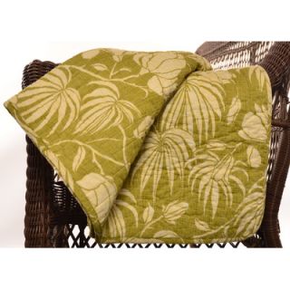 Tommy Bahama Plantation Floral Lime Cotton Quilted Throw
