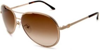 Escada Women's SES698G600R13 Aviator Sunglasses,Shiny Rose & Gold & Beige Frame/Brown Lens,One Size Clothing