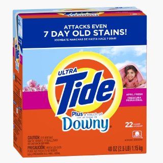 Tide Ultra Plus A Touch of Downy Laundry Detergent Powder, April Fresh Scent, 40 Ounce Health & Personal Care