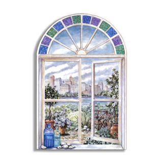 Stupell Industries Stained Glass Wooden Faux Window Scene