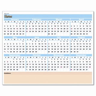 Reversible Erasable Monthly/Yearly Wall Calendar, 16 x 12, 2014