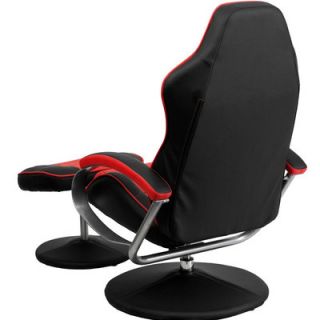 Flash Furniture Racer Red and Black Recliner and Ottoman