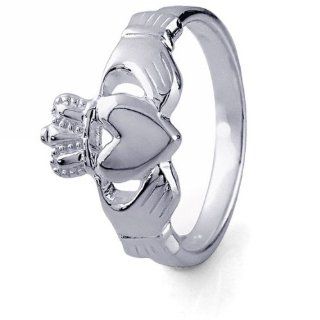 Ladies Sterling Silver Claddagh Ring LS RS699. Made in Ireland. Jewelry