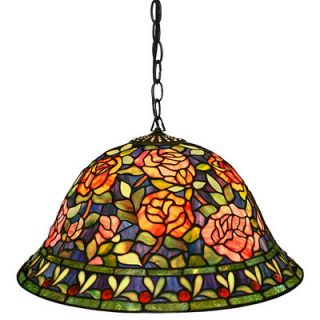 Warehouse of Tiffany Southern Belle Rose 2 Light Hanging Pendant