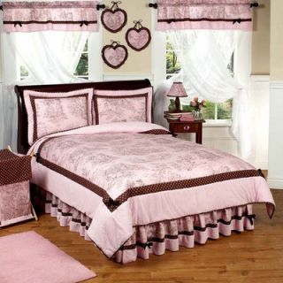 Sweet Jojo Designs Pink and Brown Toile Kid Bedding Collection