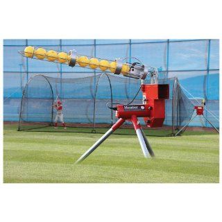 Heater 24 ft. Baseball Pitching Machine & Xtender Batting Cage Package  Sports & Outdoors
