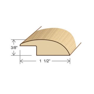 Moldings Online 0.38 x 1.5 Solid Hardwood Pecan Reducer Overlap in