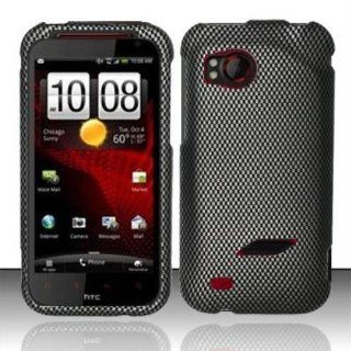 Rubberized Carbon Fiber Design for HTC HTC Rezound 6425 Cell Phones & Accessories